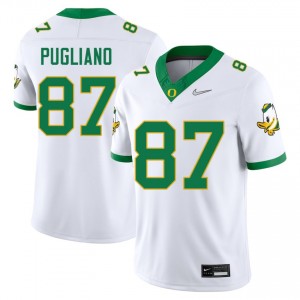 Men A.J. Pugliano White UO #87 NCAA Jerseys 434083-613