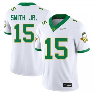 Men Akili Smith Jr. White Oregon Ducks #15 Embroidery Jerseys 780315-532
