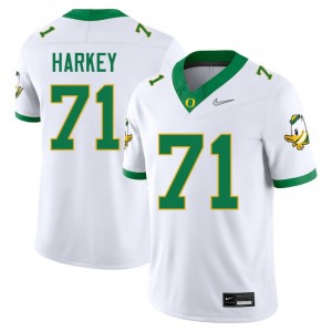 Men Alex Harkey White Ducks #71 Alumni Jerseys 191962-255