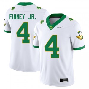 Men Brandon Finney Jr. White Oregon Ducks #4 Replica Jerseys 129604-306