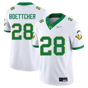 Men Bryce Boettcher White The Ducks #28 Official Jerseys 513066-671