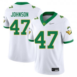 Men Elijah Rushing White The Ducks #47 Limited Jersey 983625-629