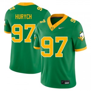 Men Gage Hurych Green University of Oregon #97 Stitched Jerseys 528681-445