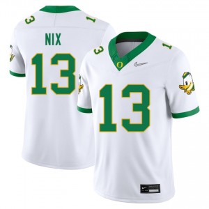 Men Gavin Nix White University of Oregon #13 University Jerseys 954581-200