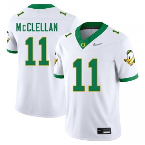 Men Jeremiah McClellan White Oregon Ducks #11 Limited Jerseys 523358-542
