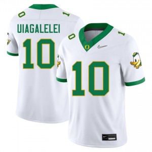 Men Matayo Uiagalelei White University of Oregon #10 Limited Jersey 829996-352