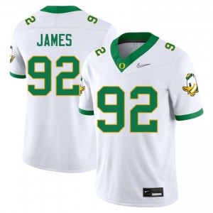 Men Ross James White University of Oregon #92 University Jerseys 579952-591