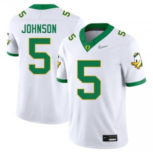 Men Theran Johnson White UO #5 Player Jersey 227874-881