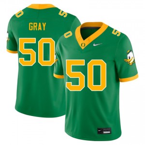 Men Tionne Gray Green University of Oregon #50 Replica Jerseys 915687-127