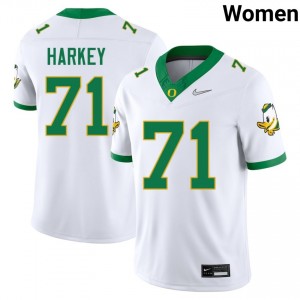 Women Alex Harkey White Ducks #71 NCAA Jerseys 334786-715