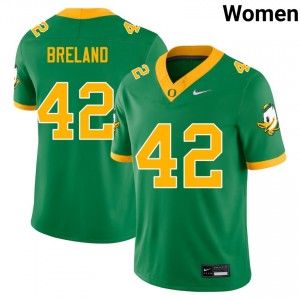 Women Aydin Breland Green The Ducks #42 University Jerseys 328043-809
