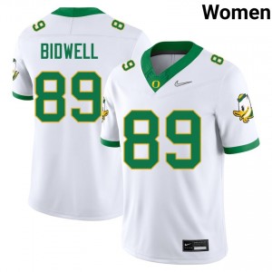 Women Brady Bidwell White University of Oregon #89 Game Jersey 868849-584