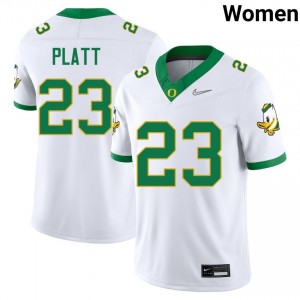 Women Brayden Platt White Ducks #23 Game Jerseys 927544-421