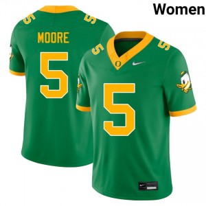 Women Dante Moore Green Ducks #5 High School Jersey 760772-979