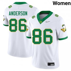 Women Darrian Anderson White UO #86 Official Jersey 698437-911