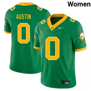 Women Daylen Austin Green Ducks #0 Embroidery Jerseys 721792-378
