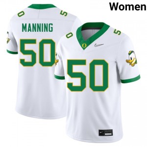 Women Demetri Manning White UO #50 Embroidery Jersey 934040-384