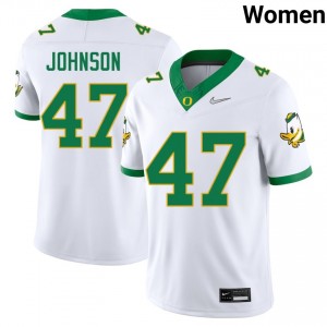 Women Elijah Rushing White Oregon Ducks #47 High School Jersey 856117-306