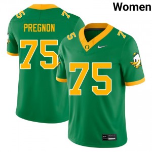 Women Emmanuel Pregnon Green Oregon #75 Stitched Jersey 188844-673