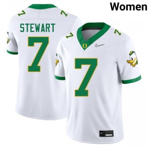 Women Evan Stewart White The Ducks #7 Replica Jersey 918769-881
