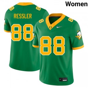 Women Jack Ressler Green Ducks #88 Alumni Jerseys 845092-131