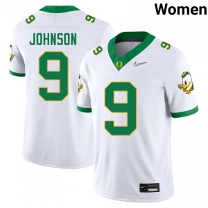 Women Jamari Johnson White Ducks #9 Alumni Jersey 391552-576