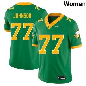 Women Jericho Johnson Green The Ducks #77 Player Jersey 822294-158