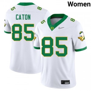 Women Kade Caton White Oregon Ducks #85 2025 Jersey 373649-389