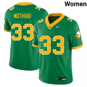 Women Kamar Mothudi Green UO #33 Replica Jerseys 979201-529