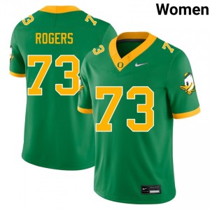 Women Kawika Rogers Green University of Oregon #73 Game Jersey 389366-814