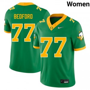 Women Matthew Bedford Green Ducks #77 Player Jerseys 175245-382