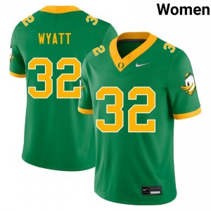 Women Nasir Wyatt Green Oregon Ducks #32 Player Jerseys 404090-337