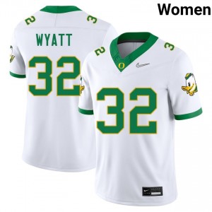 Women Nasir Wyatt White Oregon Ducks #32 Game Jersey 847472-882