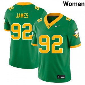 Women Ross James Green UO #92 University Jerseys 860551-686