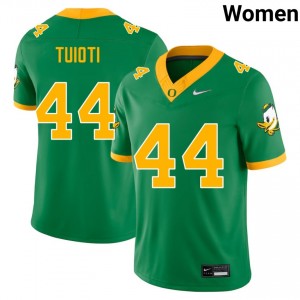 Women Teitum Tuioti Green Oregon #44 Stitched Jersey 805413-666