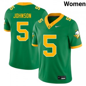 Women Theran Johnson Green University of Oregon #5 University Jersey 658876-192