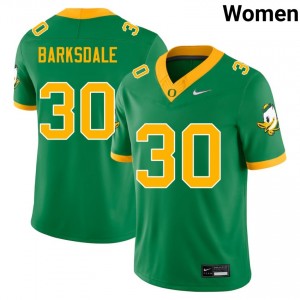 Women Xavier Barksdale Green UO #30 Player Jerseys 871277-925