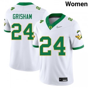 Women Zach Grisham White The Ducks #24 Limited Jerseys 486225-575