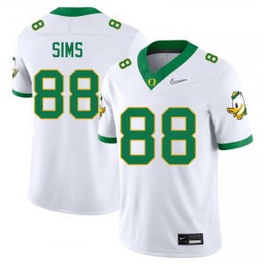 Men Xadavien Sims White Ducks #88 Replica Jerseys 767913-484