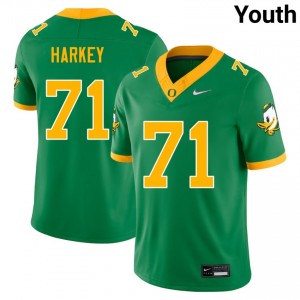 Youth Alex Harkey Green Oregon #71 High School Jersey 496505-587