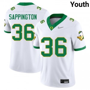 Youth Atticus Sappington White Oregon Ducks #36 Game Jerseys 380137-775
