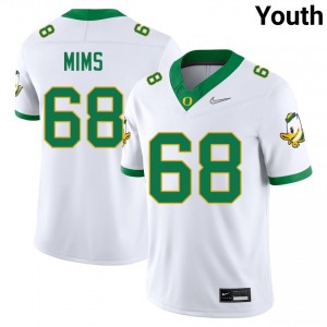 Youth Auston Mims White Ducks #68 Limited Jersey 247580-968