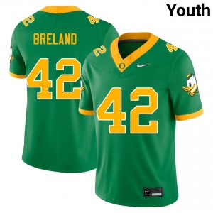 Youth Aydin Breland Green Ducks #42 NCAA Jerseys 949382-225