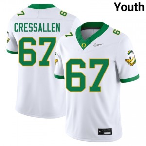 Youth Beau CressAllen White University of Oregon #67 Stitched Jerseys 424420-246