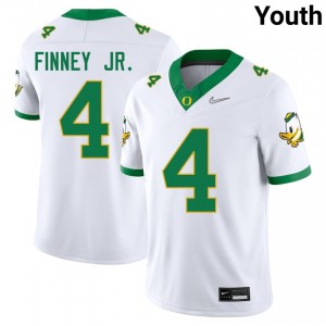 Youth Brandon Finney Jr. White University of Oregon #4 Game Jerseys 299622-974