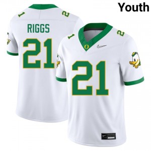 Youth Da'Jaun Riggs White The Ducks #21 Embroidery Jerseys 924539-612