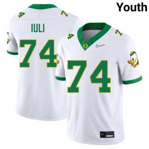 Youth Dave Iuli White Oregon #74 2025-26 Jerseys 514934-675
