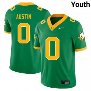 Youth Daylen Austin Green Oregon #0 University Jersey 341058-676