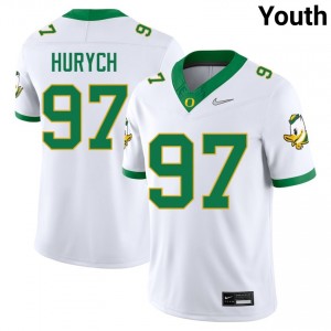 Youth Gage Hurych White Oregon #97 2025 Jersey 229313-416