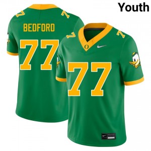 Youth Matthew Bedford Green Oregon #77 Embroidery Jersey 580306-363
